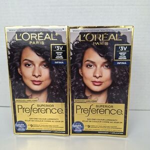 2x L'Oréal Paris Superior Preference Permanent Hair Colour Infinia Deepest Plum